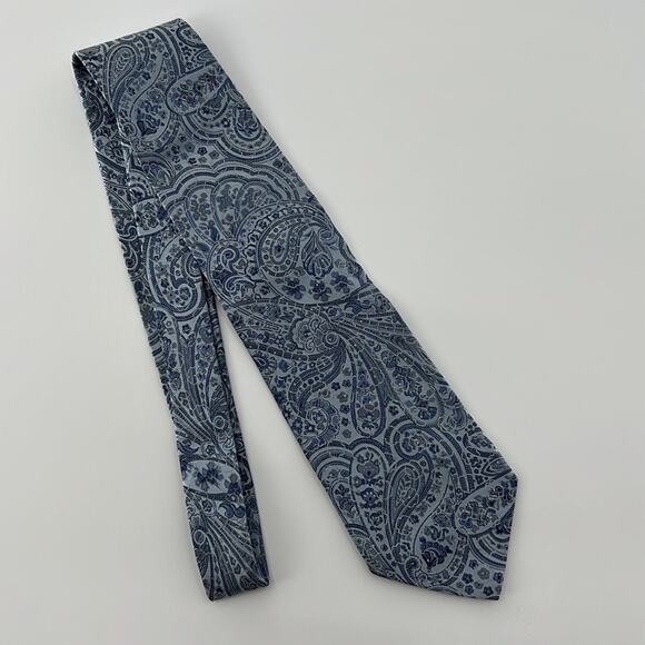 Corneliani 100% Seta Silk - Blue - Picture 3 of 6